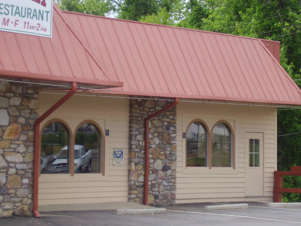 Freshly painted building in Asheville, NC